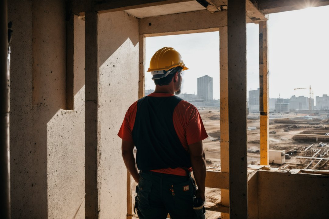 profesional mirando por la ventana